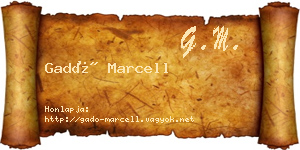Gadó Marcell névjegykártya